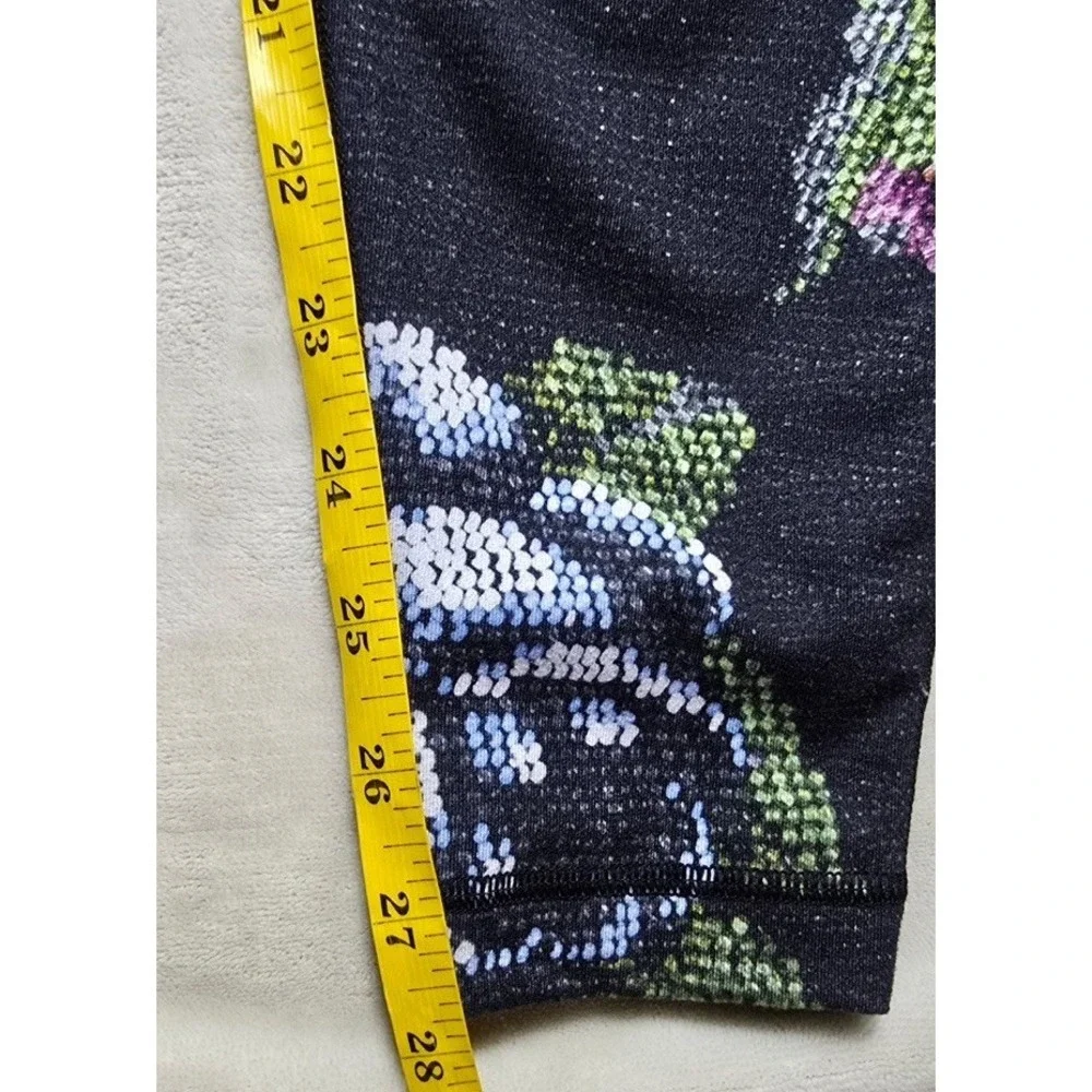 Lululemon Wunder Under Leggings 6 Black Garden Party Black Floral Full Luon‎ 28" - Picture 7 of 7